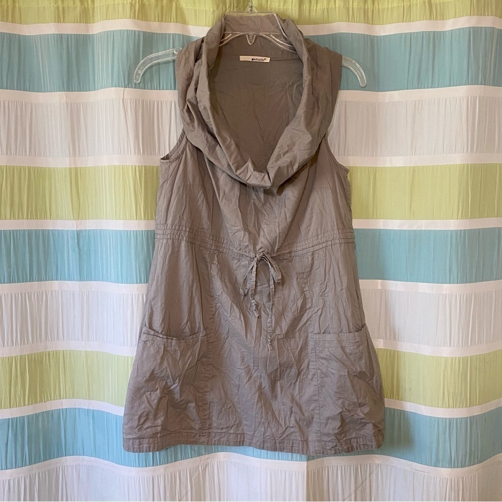 LaMade Cowlneck Dress Sleeveless Gray sz Medium - Picture 9 of 9